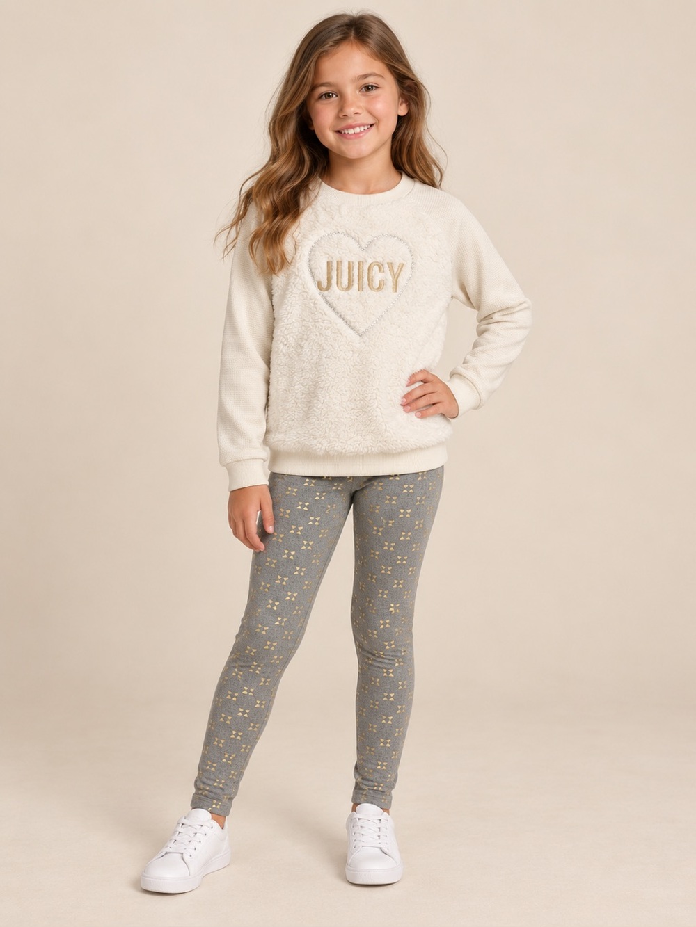 Juicy Couture Fleece Top & Leggings 2PC Set 8/10 NWT